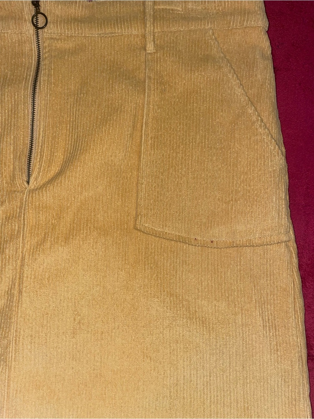 Live 4 Truth Corduroy Mini Skirt in Mustard Yellow - Picture 2 of 5